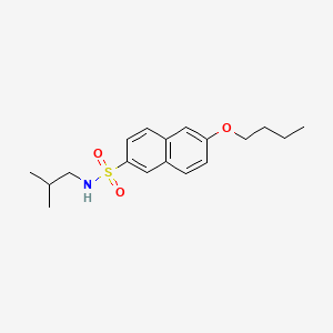 molecular formula C18H25NO3S B1181046 6-butoxy-N-isobutyl-2-naphthalenesulfonamide 