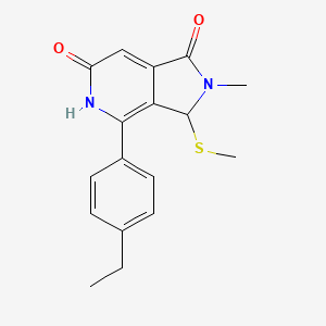 4-(4-Ethylphenyl)-2-methyl-3-(methylthio)-2,3-dihydro-1H-pyrrolo[3,4-c]pyridine-1,6(5H)-dione