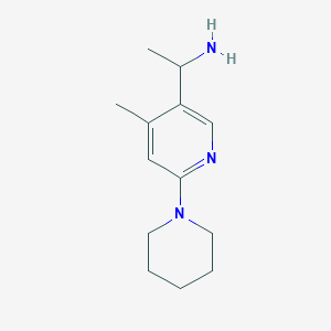 1-(4-Methyl-6-(piperidin-1-yl)pyridin-3-yl)ethanamine