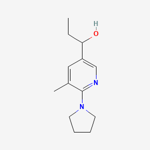 1-(5-Methyl-6-(pyrrolidin-1-yl)pyridin-3-yl)propan-1-ol