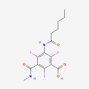 molecular formula C19H32O3 B1181075 3-(hexanoylamino)-2,4,6-triiodo-5-(methylcarbamoyl)benzoic Acid 