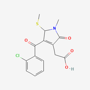 2-(4-(2-Chlorobenzoyl)-1-methyl-5-(methylthio)-2-oxo-2,5-dihydro-1H-pyrrol-3-yl)acetic acid