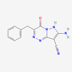 7-Amino-3-benzyl-4-oxo-1,4-dihydropyrazolo[5,1-c][1,2,4]triazine-8-carbonitrile