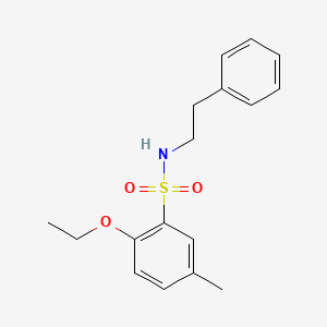 molecular formula C17H21NO3S B1181106 2-ethoxy-5-methyl-N-(2-phenylethyl)benzenesulfonamide 