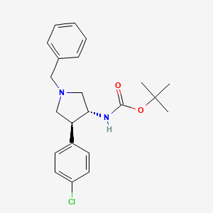 tert-Butyl (trans-1-benzyl-4-(4-chlorophenyl)pyrrolidin-3-yl)carbamate