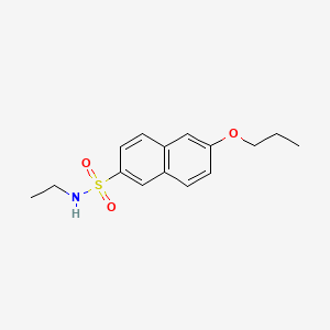 molecular formula C15H19NO3S B1181112 N-ethyl-6-propoxynaphthalene-2-sulfonamide 
