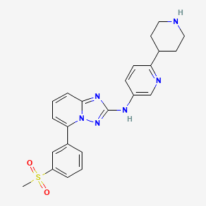 5-(3-(Methylsulfonyl)phenyl)-N-(6-(piperidin-4-yl)pyridin-3-yl)-[1,2,4]triazolo[1,5-a]pyridin-2-amine