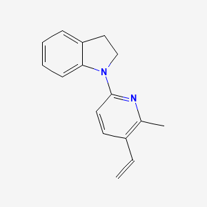 molecular formula C16H16N2 B11811286 1-(6-Methyl-5-vinylpyridin-2-yl)indoline 