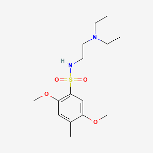 molecular formula C15H26N2O4S B1181151 N-[2-(diethylamino)ethyl]-2,5-dimethoxy-4-methylbenzenesulfonamide 