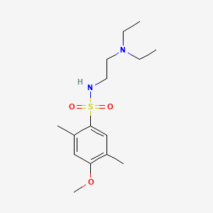 molecular formula C15H26N2O3S B1181154 N-[2-(diethylamino)ethyl]-4-methoxy-2,5-dimethylbenzenesulfonamide 