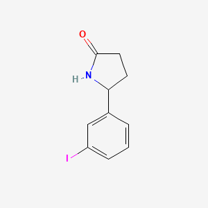 molecular formula C10H10INO B11811552 5-(3-Iodophenyl)pyrrolidin-2-one 