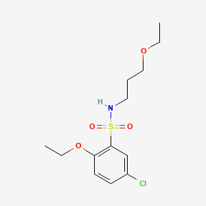 molecular formula C13H20ClNO4S B1181160 5-chloro-2-ethoxy-N-(3-ethoxypropyl)benzenesulfonamide 