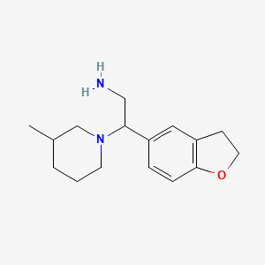 2-(2,3-Dihydrobenzofuran-5-yl)-2-(3-methylpiperidin-1-yl)ethanamine