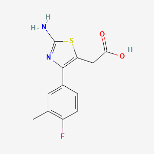 2-(2-Amino-4-(4-fluoro-3-methylphenyl)thiazol-5-yl)acetic acid