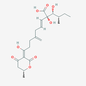molecular formula C4H10O4 B1181172 D-Arabinonic acid, 4,5-dideoxy-2-C-((1E)-7-((6R)-5,6-dihydro-4-hydroxy-6-methyl-2-oxo-2H-pyran-3-yl)-4-methylene-7-oxo-1-heptenyl)-4-ethyl- CAS No. 10088-62-7