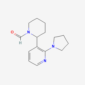 2-(2-(Pyrrolidin-1-yl)pyridin-3-yl)piperidine-1-carbaldehyde