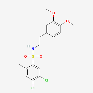 molecular formula C17H19Cl2NO4S B1181176 4,5-dichloro-N-[2-(3,4-dimethoxyphenyl)ethyl]-2-methylbenzenesulfonamide 