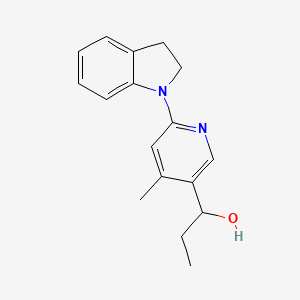 1-(6-(Indolin-1-yl)-4-methylpyridin-3-yl)propan-1-ol