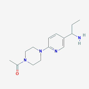 1-(4-(5-(1-Aminopropyl)pyridin-2-yl)piperazin-1-yl)ethanone