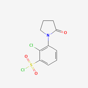 2-Chloro-3-(2-oxopyrrolidin-1-YL)benzene-1-sulfonyl chloride