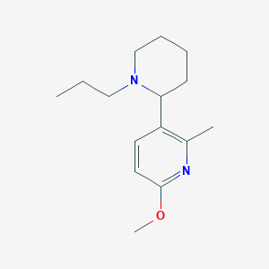 molecular formula C15H24N2O B11812691 6-Methoxy-2-methyl-3-(1-propylpiperidin-2-yl)pyridine 