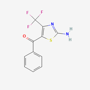 molecular formula C11H7F3N2OS B11812735 (2-Amino-4-(trifluoromethyl)thiazol-5-yl)(phenyl)methanone 