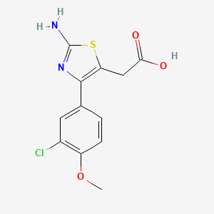 2-(2-Amino-4-(3-chloro-4-methoxyphenyl)thiazol-5-yl)acetic acid