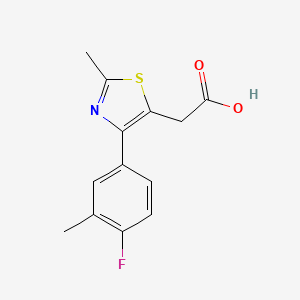 2-(4-(4-Fluoro-3-methylphenyl)-2-methylthiazol-5-yl)acetic acid