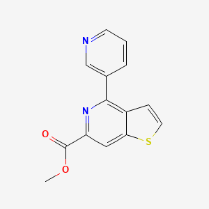 molecular formula C14H10N2O2S B11812783 Methyl 4-(pyridin-3-yl)thieno[3,2-c]pyridine-6-carboxylate 