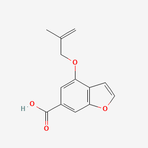 molecular formula C13H12O4 B11812784 4-((2-Methylallyl)oxy)benzofuran-6-carboxylic acid 