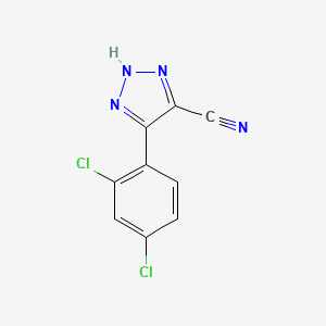 molecular formula C9H4Cl2N4 B11812821 5-(2,4-Dichlorophenyl)-2H-1,2,3-triazole-4-carbonitrile 