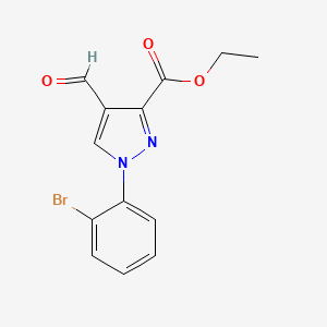 Ethyl 1-(2-bromophenyl)-4-formyl-1H-pyrazole-3-carboxylate