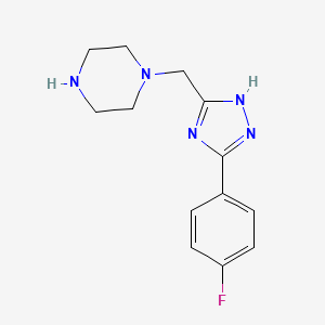 1-((3-(4-Fluorophenyl)-1H-1,2,4-triazol-5-yl)methyl)piperazine