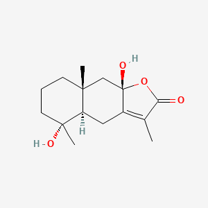 molecular formula C15H22O4 B1181294 4,8-Dihydroxyeudesm-7(11)-en-12,8-olide CAS No. 1231208-53-9