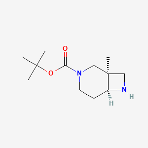 molecular formula C12H22N2O2 B1181295 (1R,6S)-相对-3-叔丁氧羰基-1-甲基-3,7-二氮杂双环[4.2.0]辛烷 CAS No. 1250994-64-9