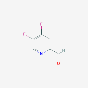 molecular formula C6H3F2NO B11812952 4,5-Difluoropicolinaldehyde 