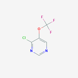 molecular formula C5H2ClF3N2O B11813073 4-Chloro-5-(trifluoromethoxy)pyrimidine 