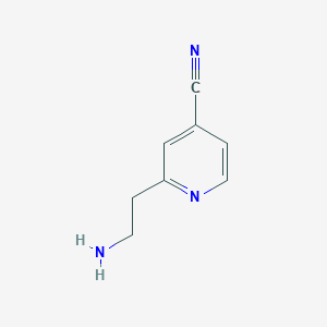 molecular formula C8H9N3 B11813103 2-(2-Aminoethyl)isonicotinonitrile 