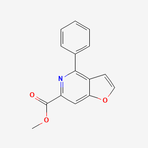 molecular formula C15H11NO3 B11813107 Methyl 4-phenylfuro[3,2-c]pyridine-6-carboxylate 