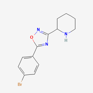 5-(4-Bromophenyl)-3-(piperidin-2-yl)-1,2,4-oxadiazole