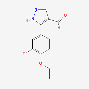 5-(4-ethoxy-3-fluorophenyl)-1H-pyrazole-4-carbaldehyde