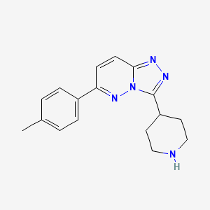 molecular formula C17H19N5 B11813158 3-(Piperidin-4-yl)-6-(p-tolyl)-[1,2,4]triazolo[4,3-b]pyridazine 