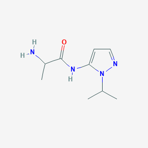 molecular formula C9H16N4O B11813175 2-Amino-N-(1-isopropyl-1H-pyrazol-5-yl)propanamide 