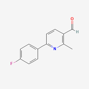 molecular formula C13H10FNO B11813185 6-(4-Fluorophenyl)-2-methylnicotinaldehyde 