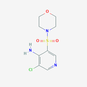 molecular formula C9H12ClN3O3S B11813190 3-Chloro-5-(morpholinosulfonyl)pyridin-4-amine 