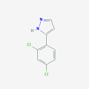 molecular formula C9H6Cl2N2 B118132 3-(2,4-二氯苯基)-1H-吡唑 CAS No. 154257-67-7