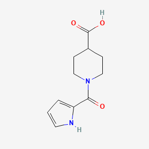 molecular formula C11H14N2O3 B11813206 1-(1H-pyrrole-2-carbonyl)piperidine-4-carboxylic acid 