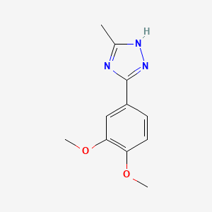 molecular formula C11H13N3O2 B11813246 5-(3,4-Dimethoxyphenyl)-3-methyl-1H-1,2,4-triazole 