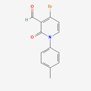 molecular formula C13H10BrNO2 B11813250 4-Bromo-2-oxo-1-(p-tolyl)-1,2-dihydropyridine-3-carbaldehyde CAS No. 1088987-97-6