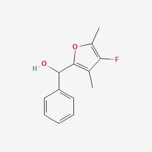 molecular formula C13H13FO2 B11813310 (4-Fluoro-3,5-dimethylfuran-2-yl)(phenyl)methanol 